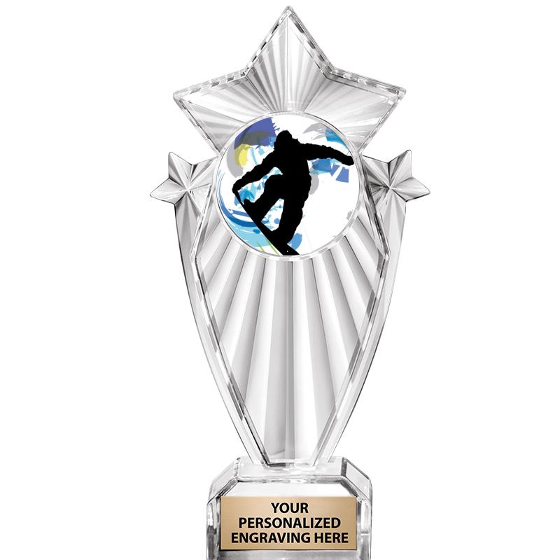 8"CLEAR STARGRAM ICICLE TROPHY