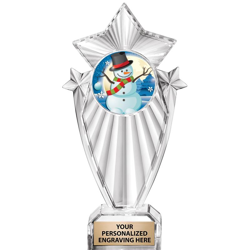 8"CLEAR STARGRAM ICICLE TROPHY
