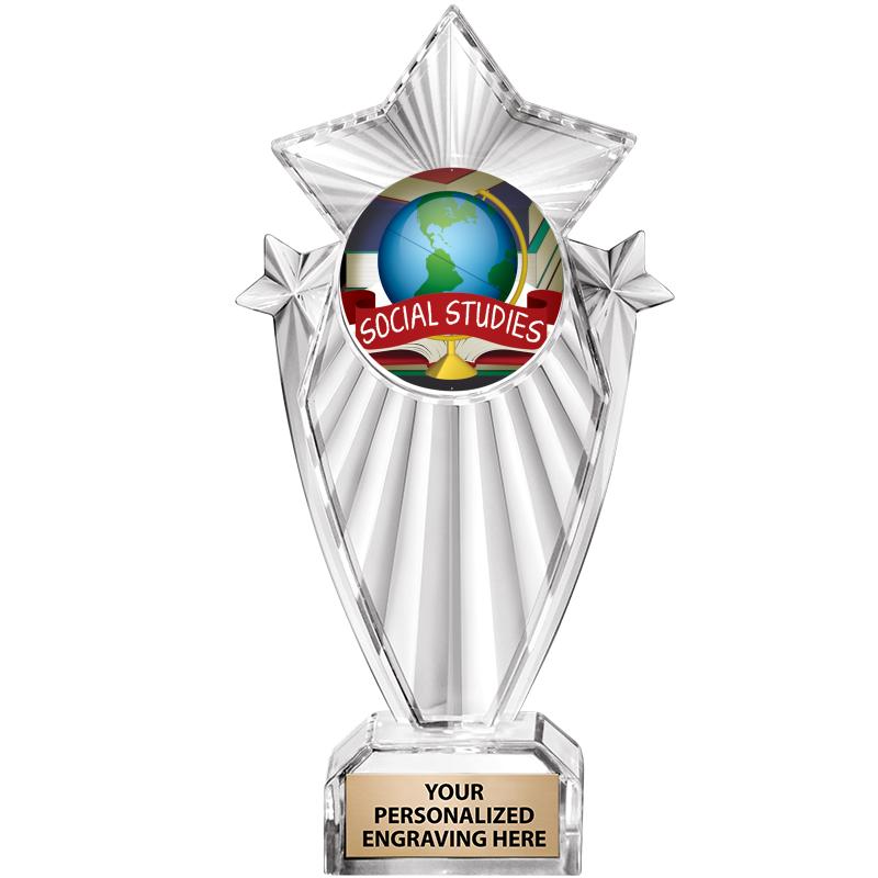 8"CLEAR STARGRAM ICICLE TROPHY