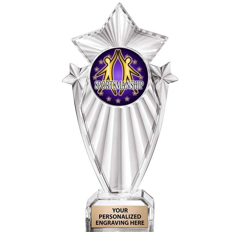 8"CLEAR STARGRAM ICICLE TROPHY