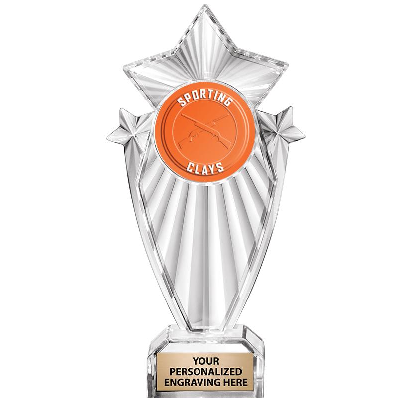 8"CLEAR STARGRAM ICICLE TROPHY