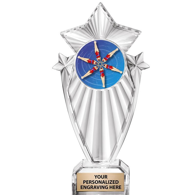 8"CLEAR STARGRAM ICICLE TROPHY