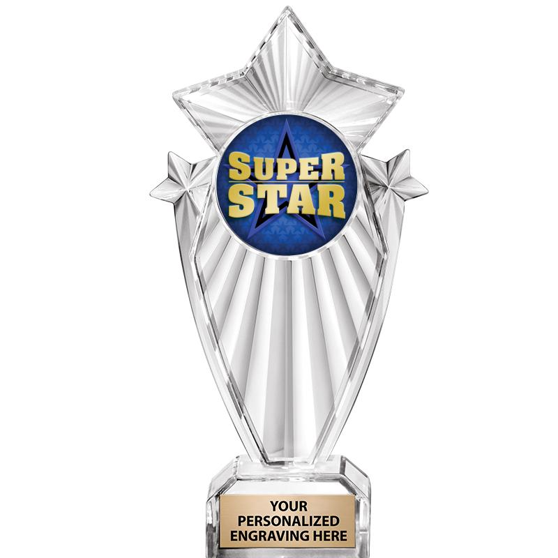 8"CLEAR STARGRAM ICICLE TROPHY