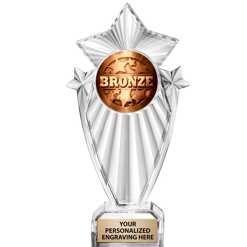 8"CLEAR STARGRAM ICICLE TROPHY