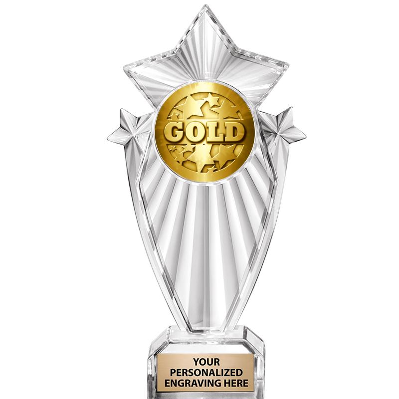 8"CLEAR STARGRAM ICICLE TROPHY