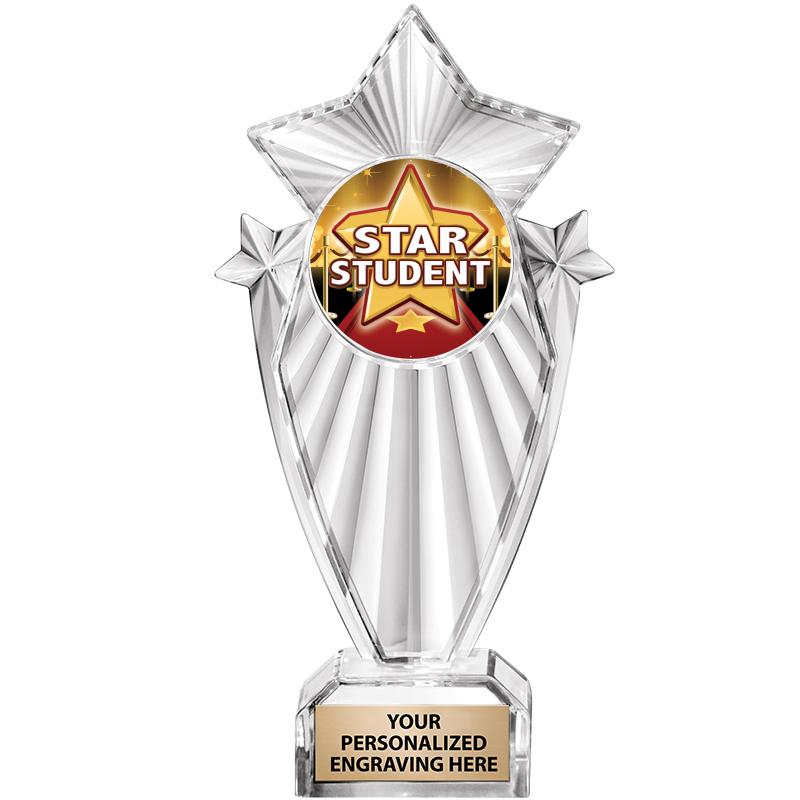 8"CLEAR STARGRAM ICICLE TROPHY