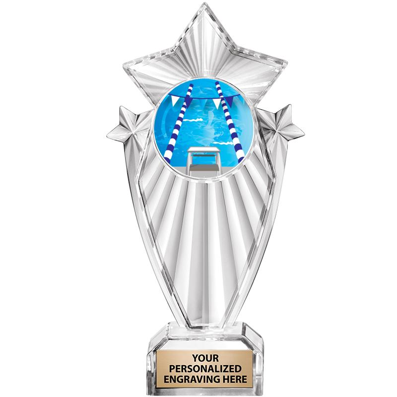 8"CLEAR STARGRAM ICICLE TROPHY