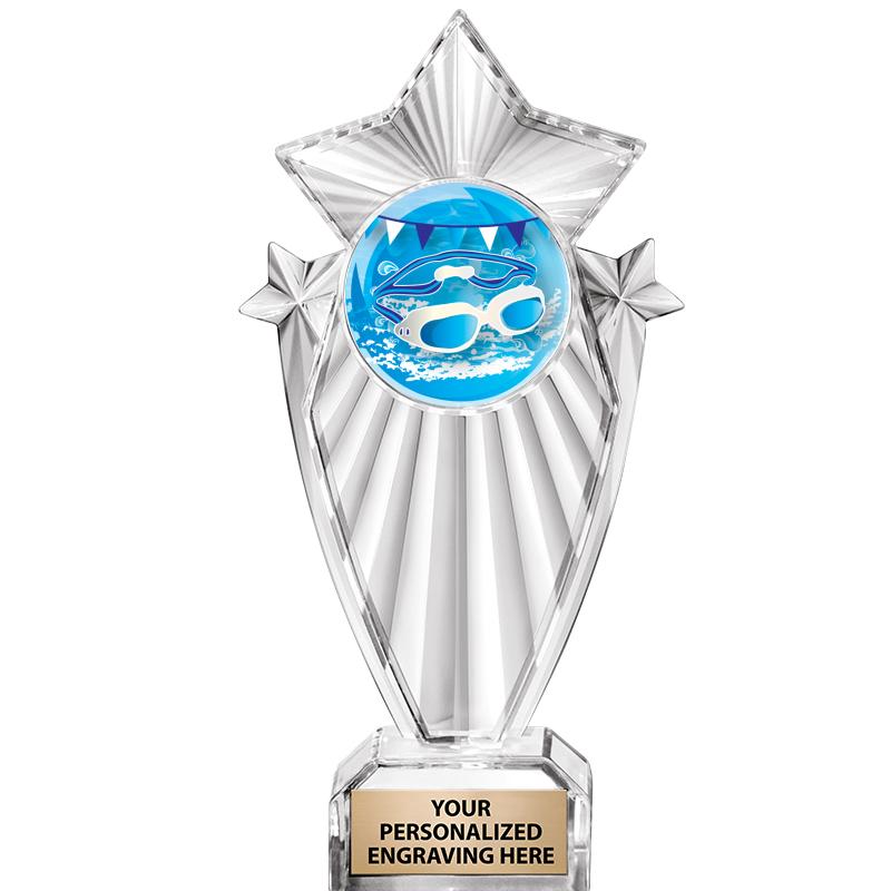 8"CLEAR STARGRAM ICICLE TROPHY