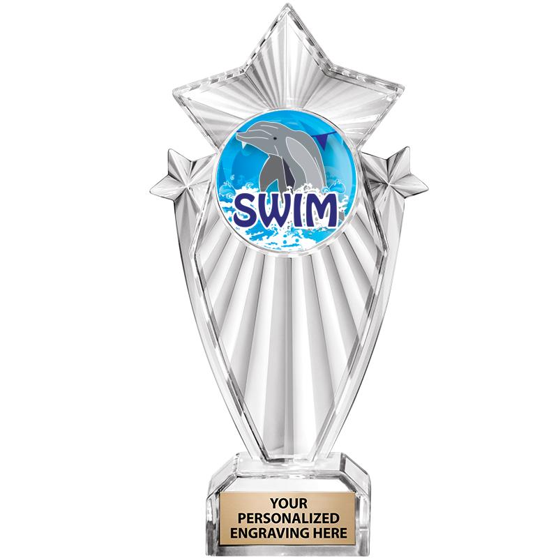 8"CLEAR STARGRAM ICICLE TROPHY