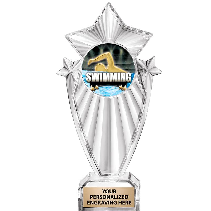 8"CLEAR STARGRAM ICICLE TROPHY