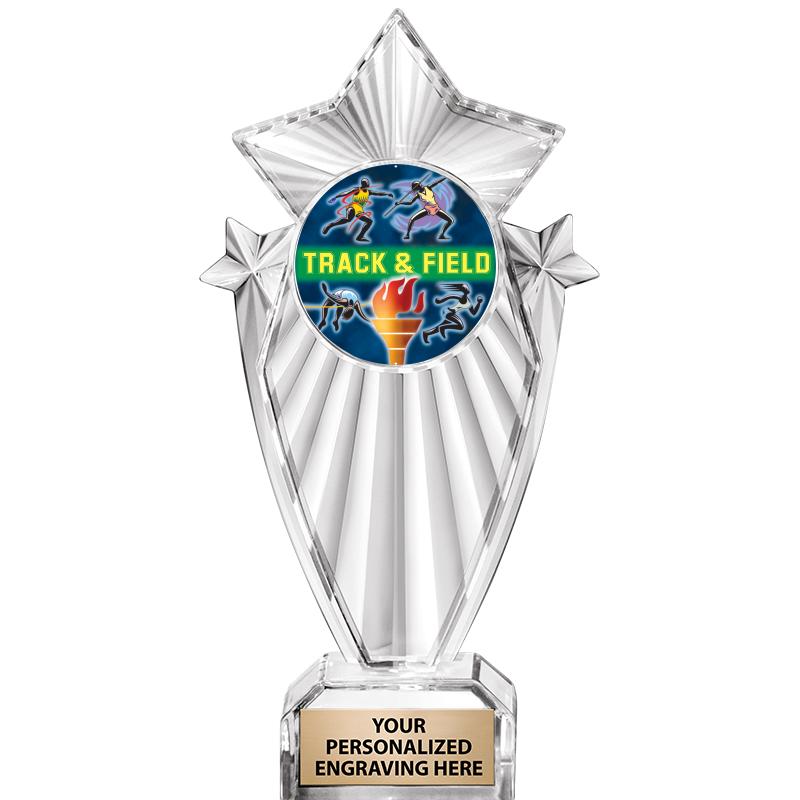 8"CLEAR STARGRAM ICICLE TROPHY