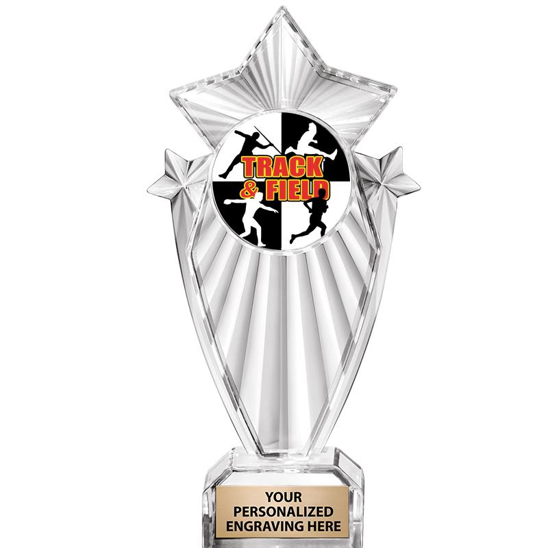 8"CLEAR STARGRAM ICICLE TROPHY