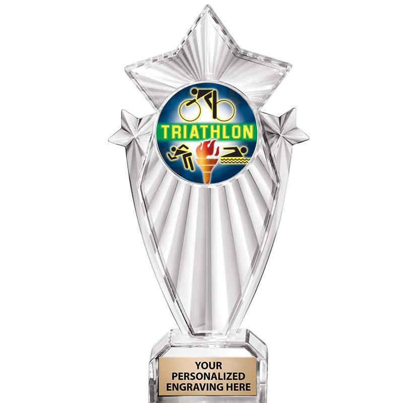 8"CLEAR STARGRAM ICICLE TROPHY