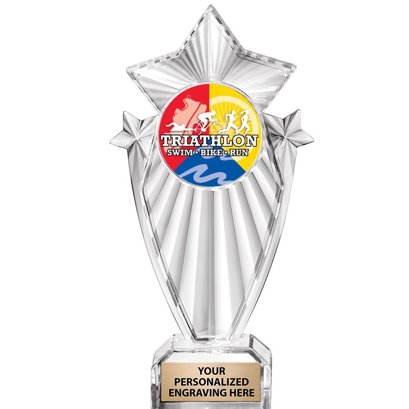 8"CLEAR STARGRAM ICICLE TROPHY