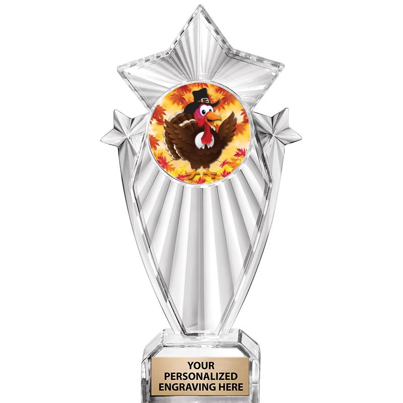 8"CLEAR STARGRAM ICICLE TROPHY