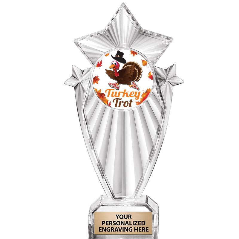 8"CLEAR STARGRAM ICICLE TROPHY