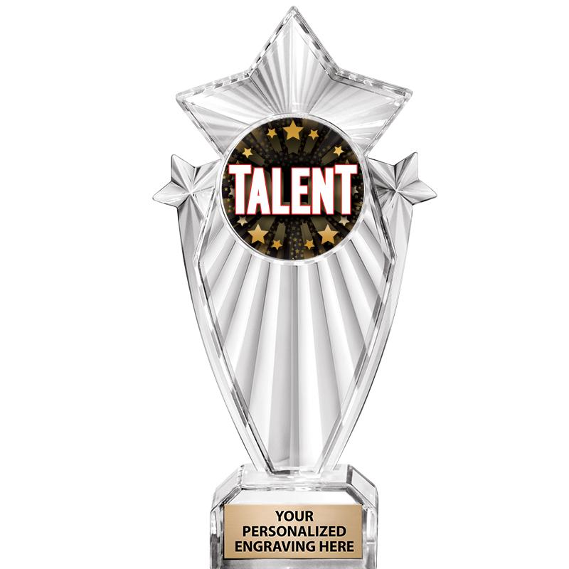 8"CLEAR STARGRAM ICICLE TROPHY