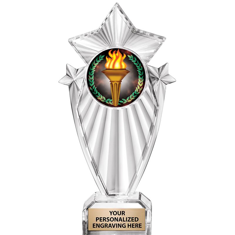 8"CLEAR STARGRAM ICICLE TROPHY