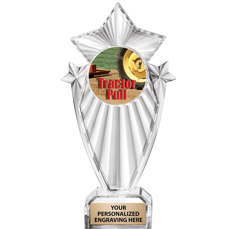 8"CLEAR STARGRAM ICICLE TROPHY