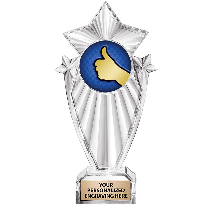 8"CLEAR STARGRAM ICICLE TROPHY