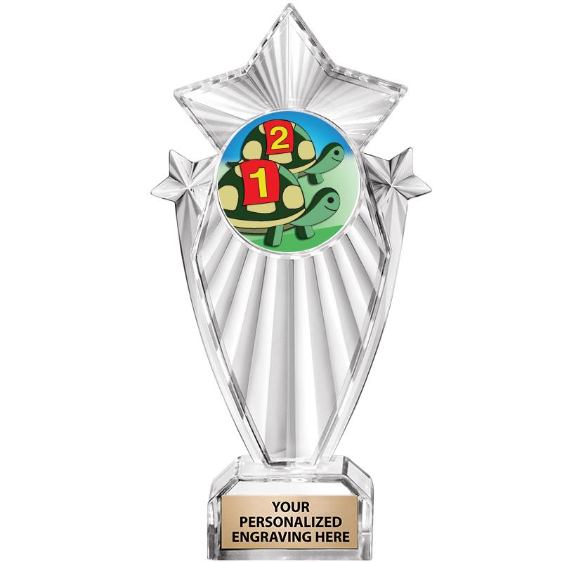 8"CLEAR STARGRAM ICICLE TROPHY