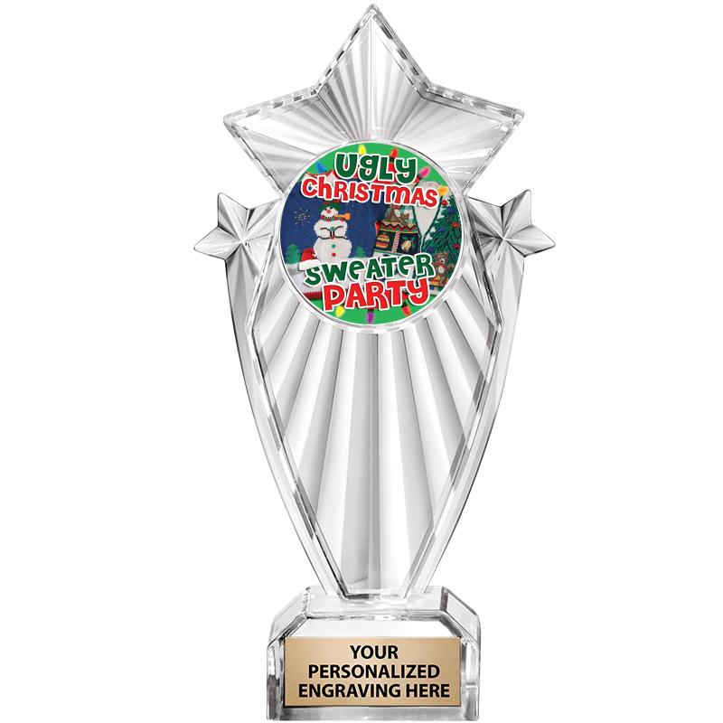8"CLEAR STARGRAM ICICLE TROPHY
