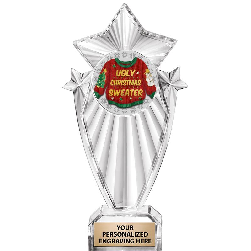 8"CLEAR STARGRAM ICICLE TROPHY