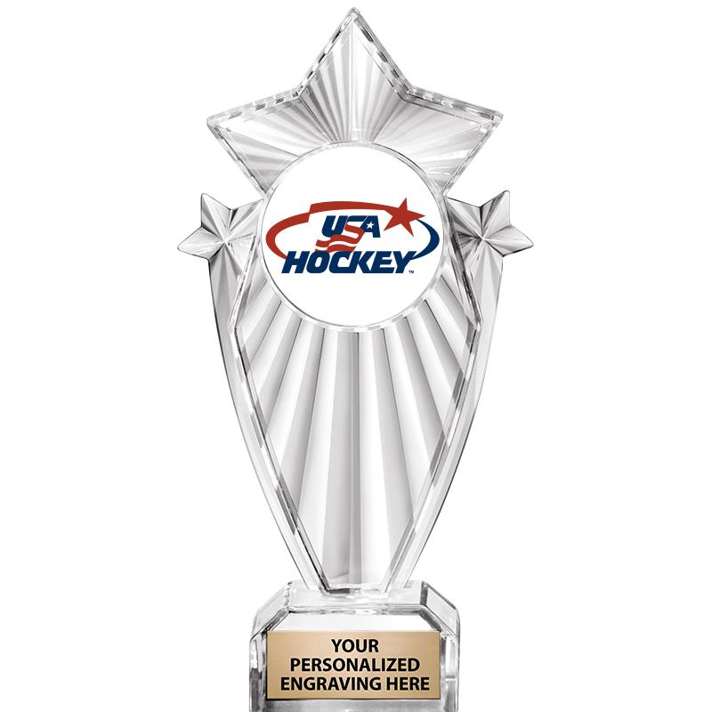 8"CLEAR STARGRAM ICICLE TROPHY