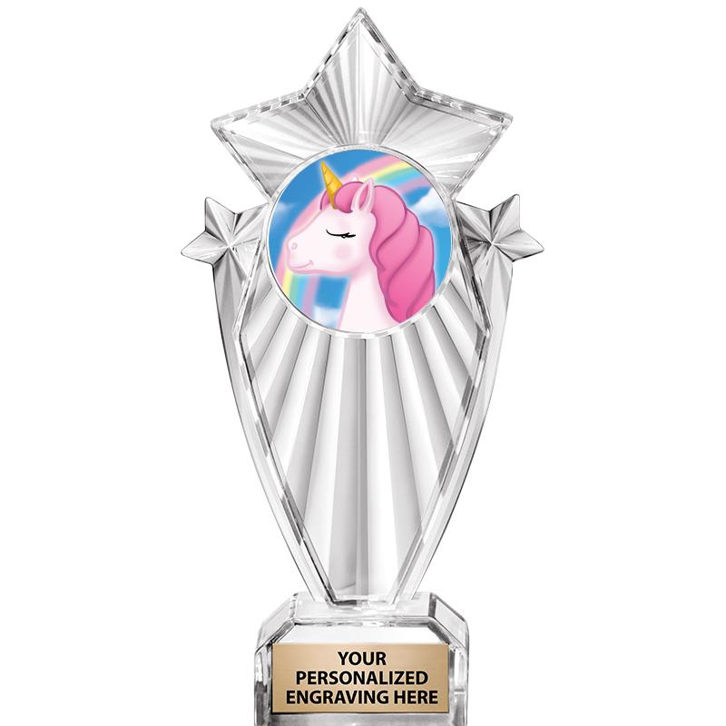 8"CLEAR STARGRAM ICICLE TROPHY