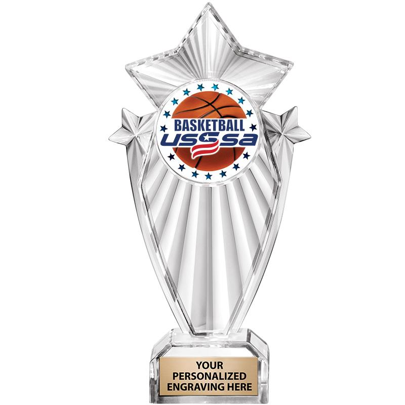 8"CLEAR STARGRAM ICICLE TROPHY