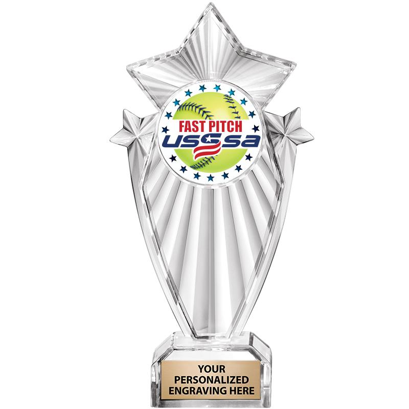 8"CLEAR STARGRAM ICICLE TROPHY