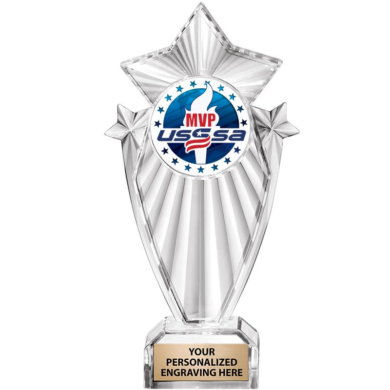 8"CLEAR STARGRAM ICICLE TROPHY