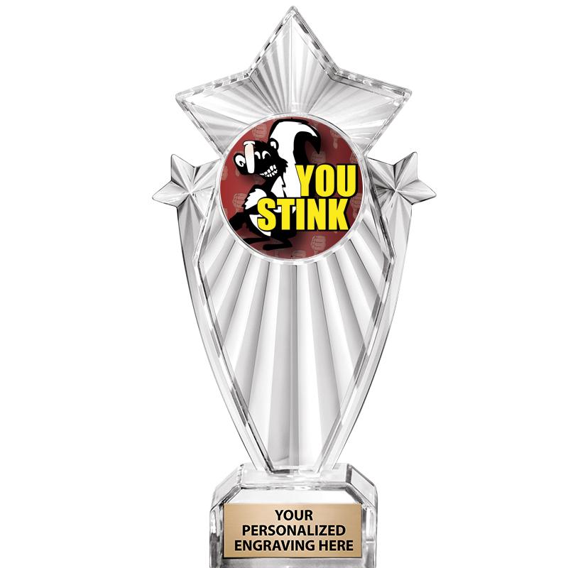 8"CLEAR STARGRAM ICICLE TROPHY