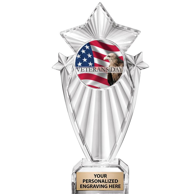 8"CLEAR STARGRAM ICICLE TROPHY