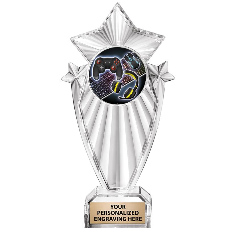 8"CLEAR STARGRAM ICICLE TROPHY