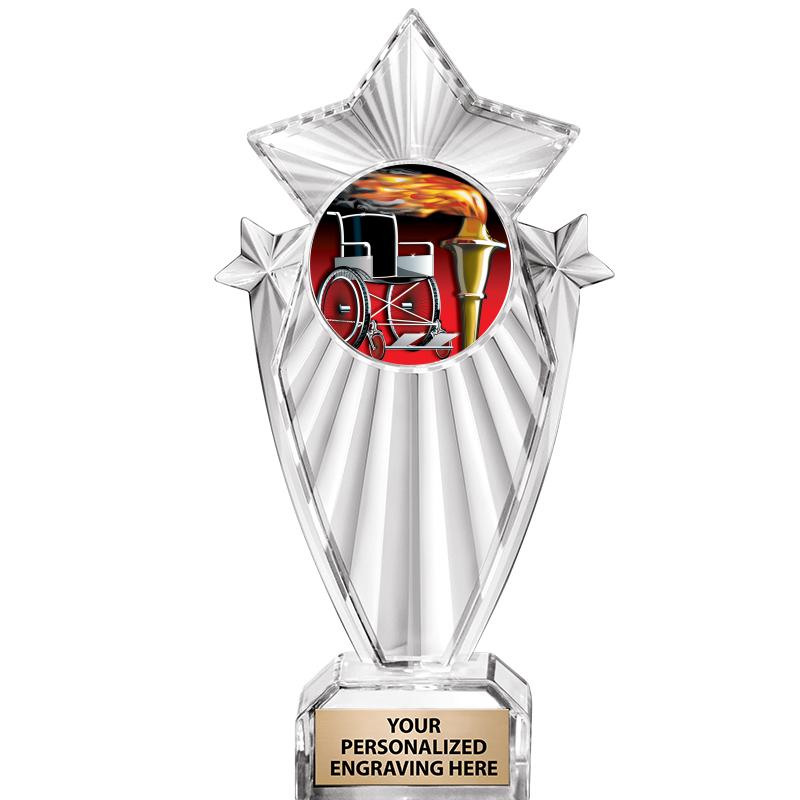 8"CLEAR STARGRAM ICICLE TROPHY