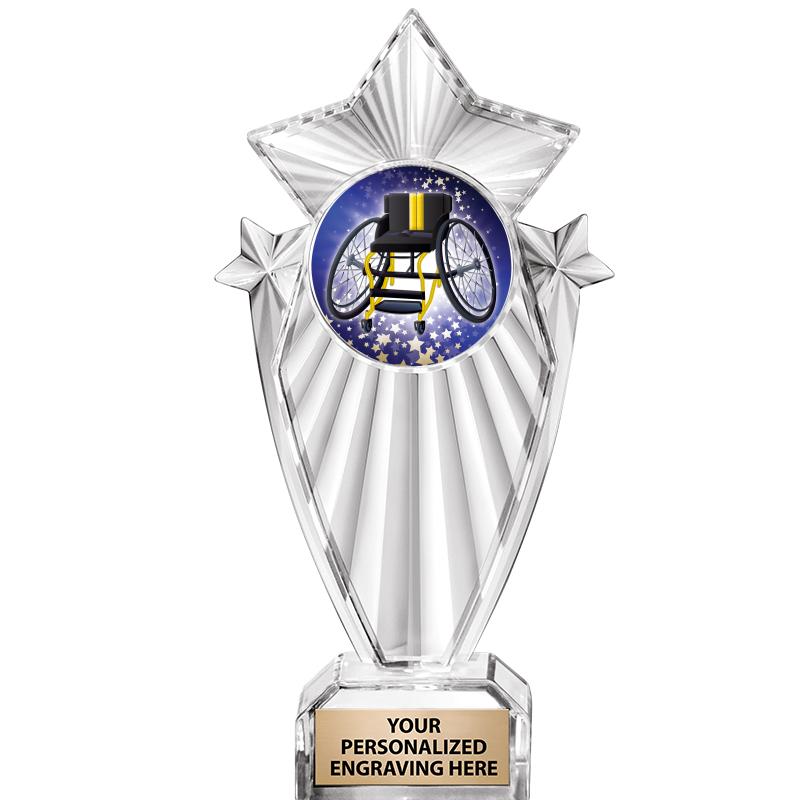 8"CLEAR STARGRAM ICICLE TROPHY