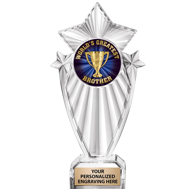 8"CLEAR STARGRAM ICICLE TROPHY