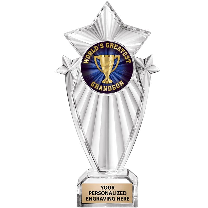 8"CLEAR STARGRAM ICICLE TROPHY