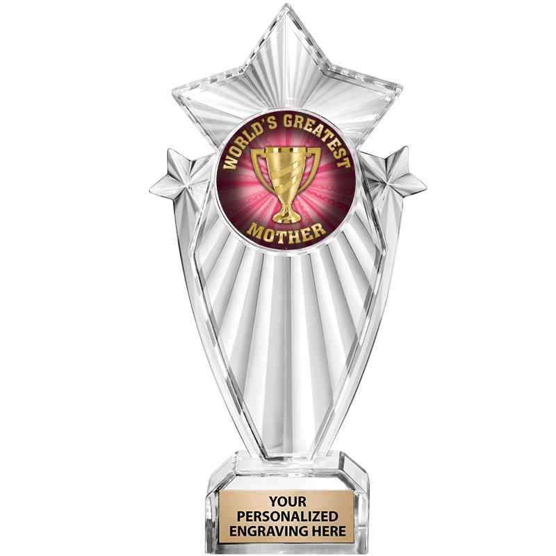 8"CLEAR STARGRAM ICICLE TROPHY
