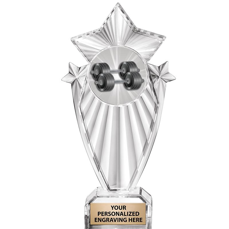 8"CLEAR STARGRAM ICICLE TROPHY