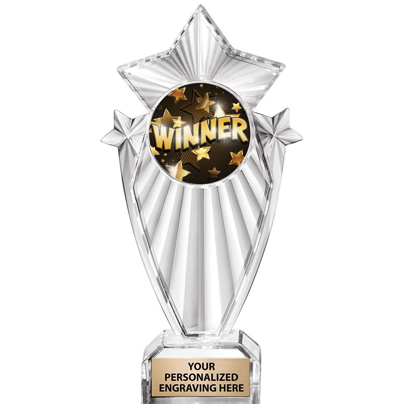 8"CLEAR STARGRAM ICICLE TROPHY