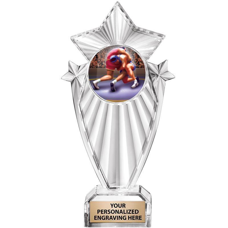 8"CLEAR STARGRAM ICICLE TROPHY