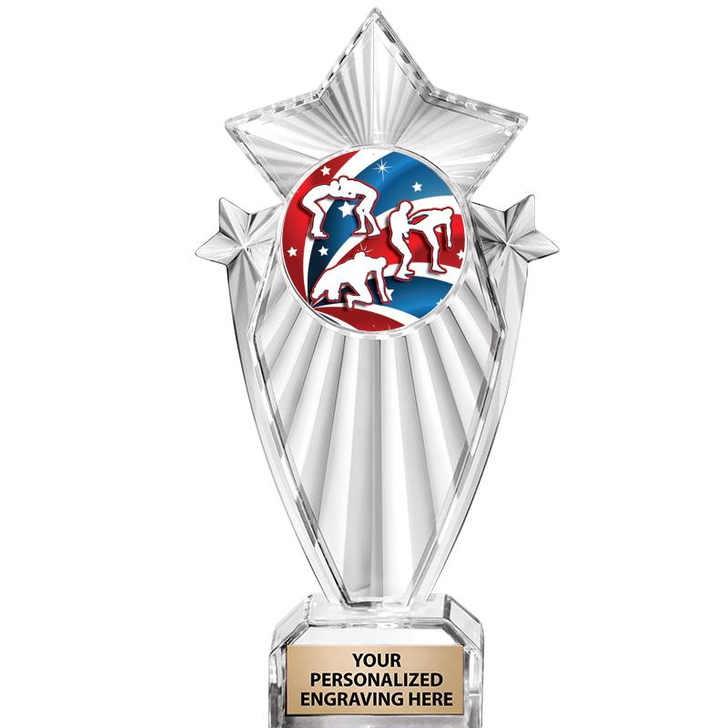 8"CLEAR STARGRAM ICICLE TROPHY