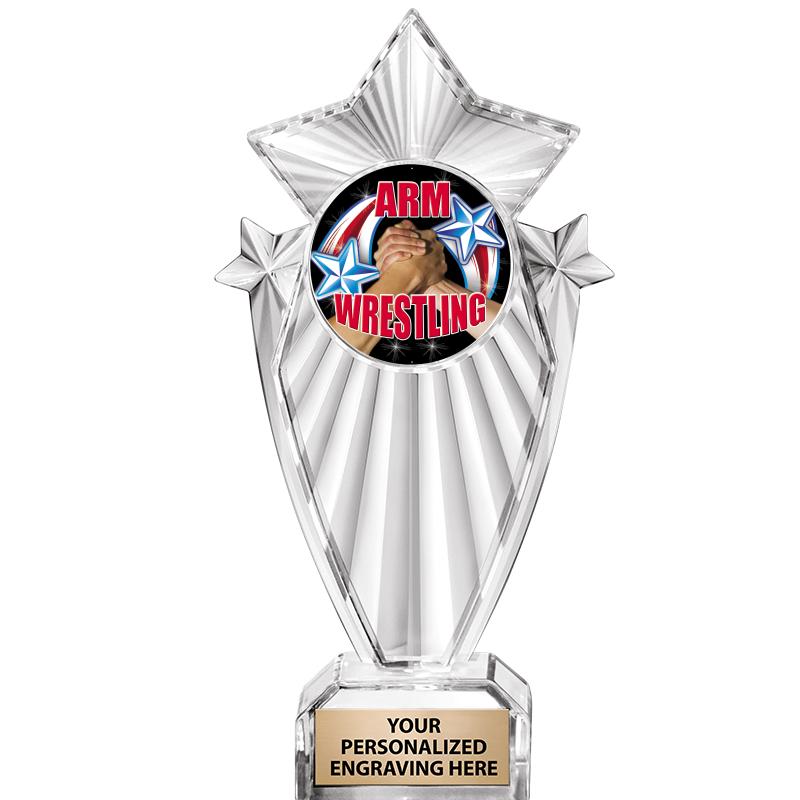 8"CLEAR STARGRAM ICICLE TROPHY