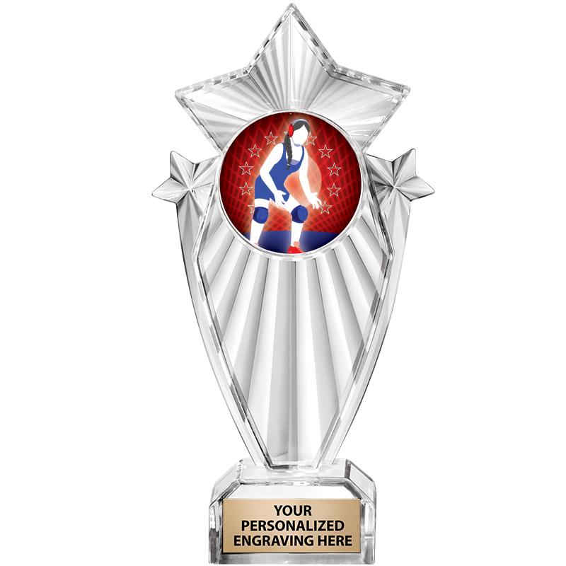 8"CLEAR STARGRAM ICICLE TROPHY