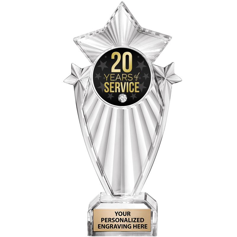 8"CLEAR STARGRAM ICICLE TROPHY