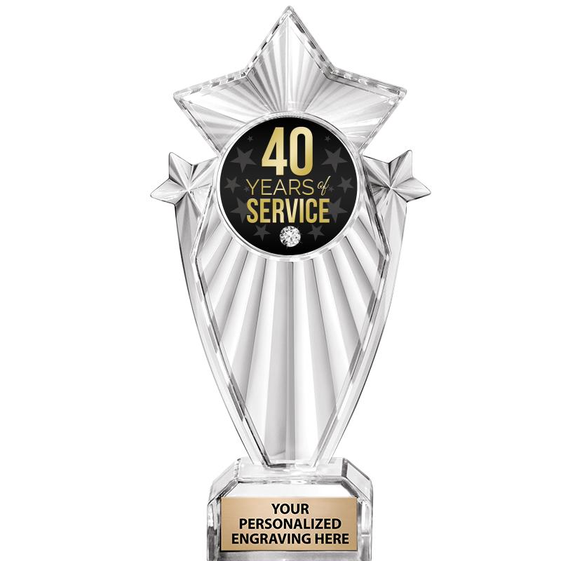 8"CLEAR STARGRAM ICICLE TROPHY