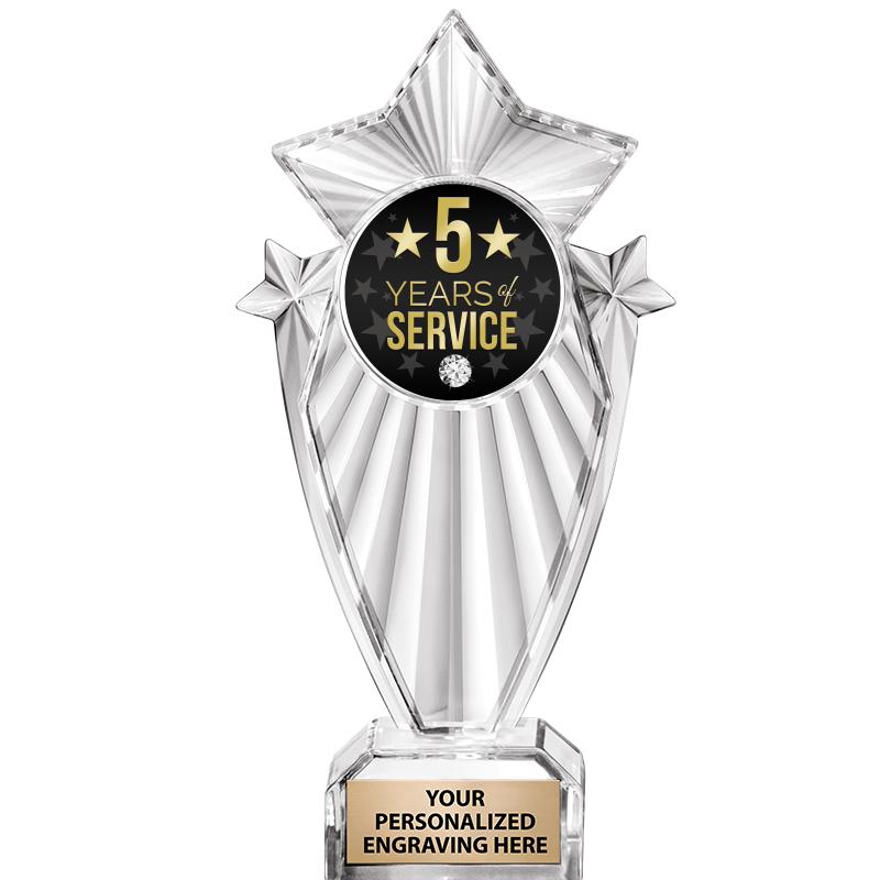 8"CLEAR STARGRAM ICICLE TROPHY