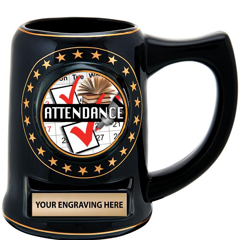 5 1/4" STAR CERAMIC BLACK MUG